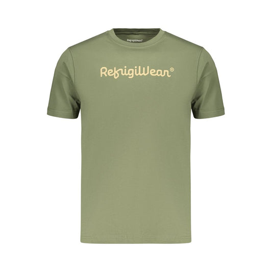 Refrigiwear Verde Cotton Men T-Shirt Refrigiwear