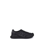 Dolce & Gabbana Black Fabric Athletic Sneakers