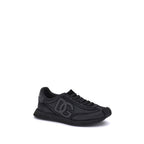 Dolce & Gabbana Black Fabric Athletic Sneakers