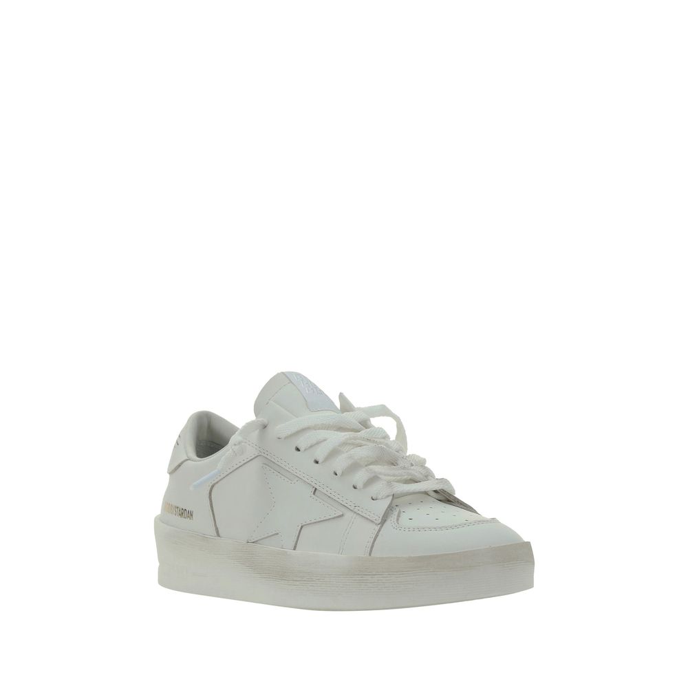 Golden Goose White Goatskin Sneakers