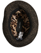 Dolce & Gabbana Gray Melange Blended Textured Tweed Capello Hat Dolce & Gabbana