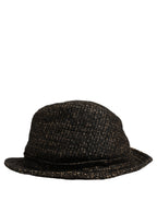 Dolce & Gabbana Gray Melange Blended Textured Tweed Capello Hat Dolce & Gabbana