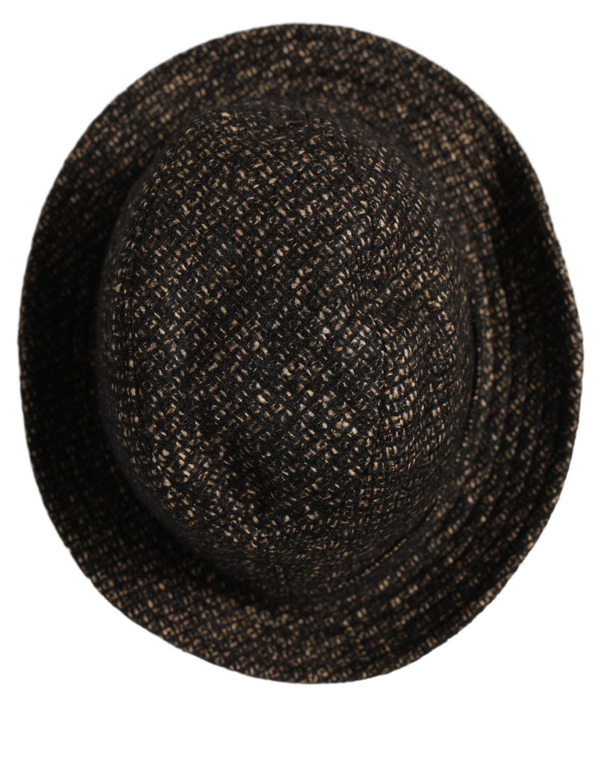 Dolce & Gabbana Gray Melange Blended Textured Tweed Capello Hat Dolce & Gabbana