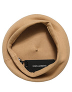 Dolce & Gabbana Beige Wool French Style Beret Capello Hat Dolce & Gabbana