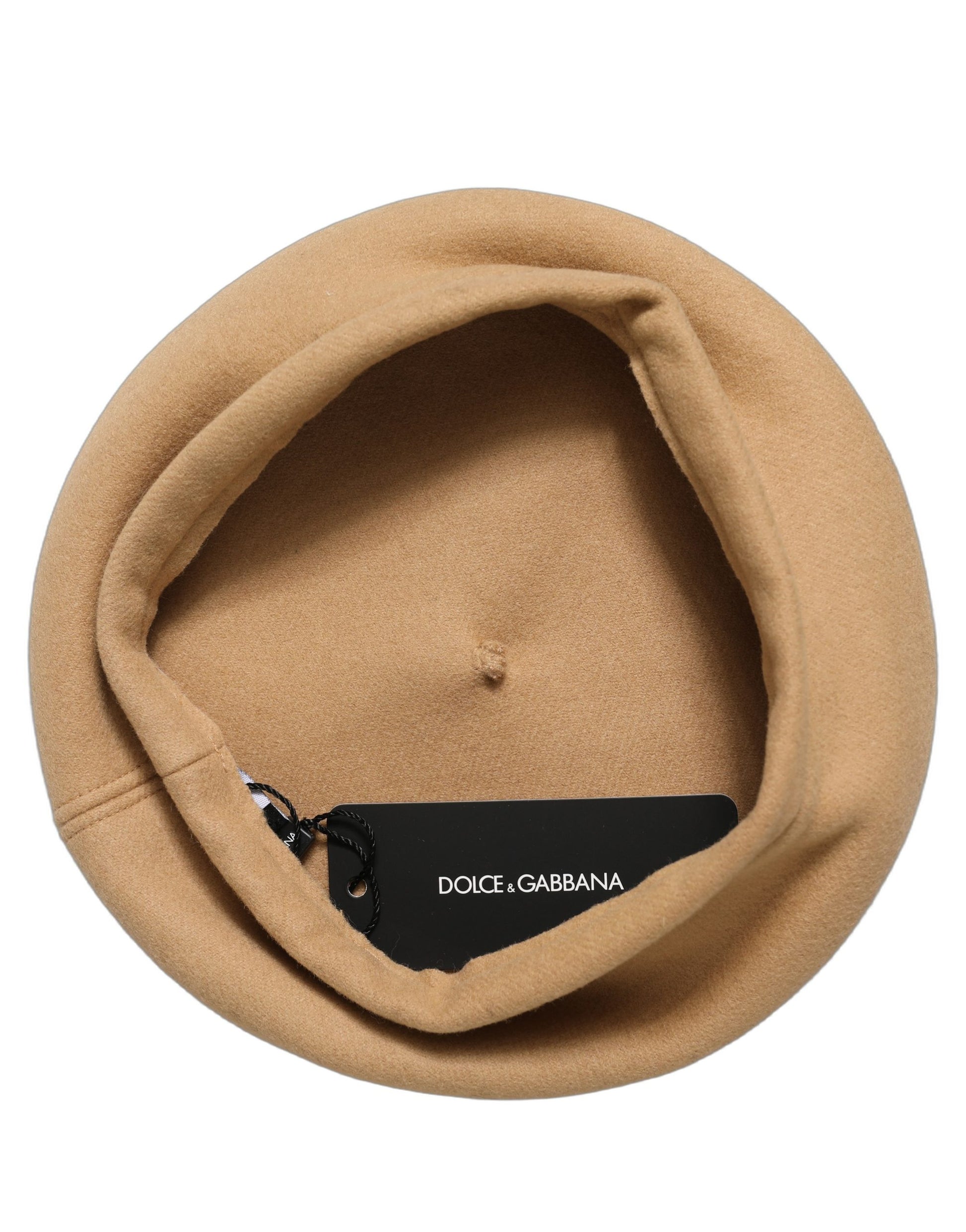 Dolce & Gabbana Beige Wool French Style Beret Capello Hat Dolce & Gabbana