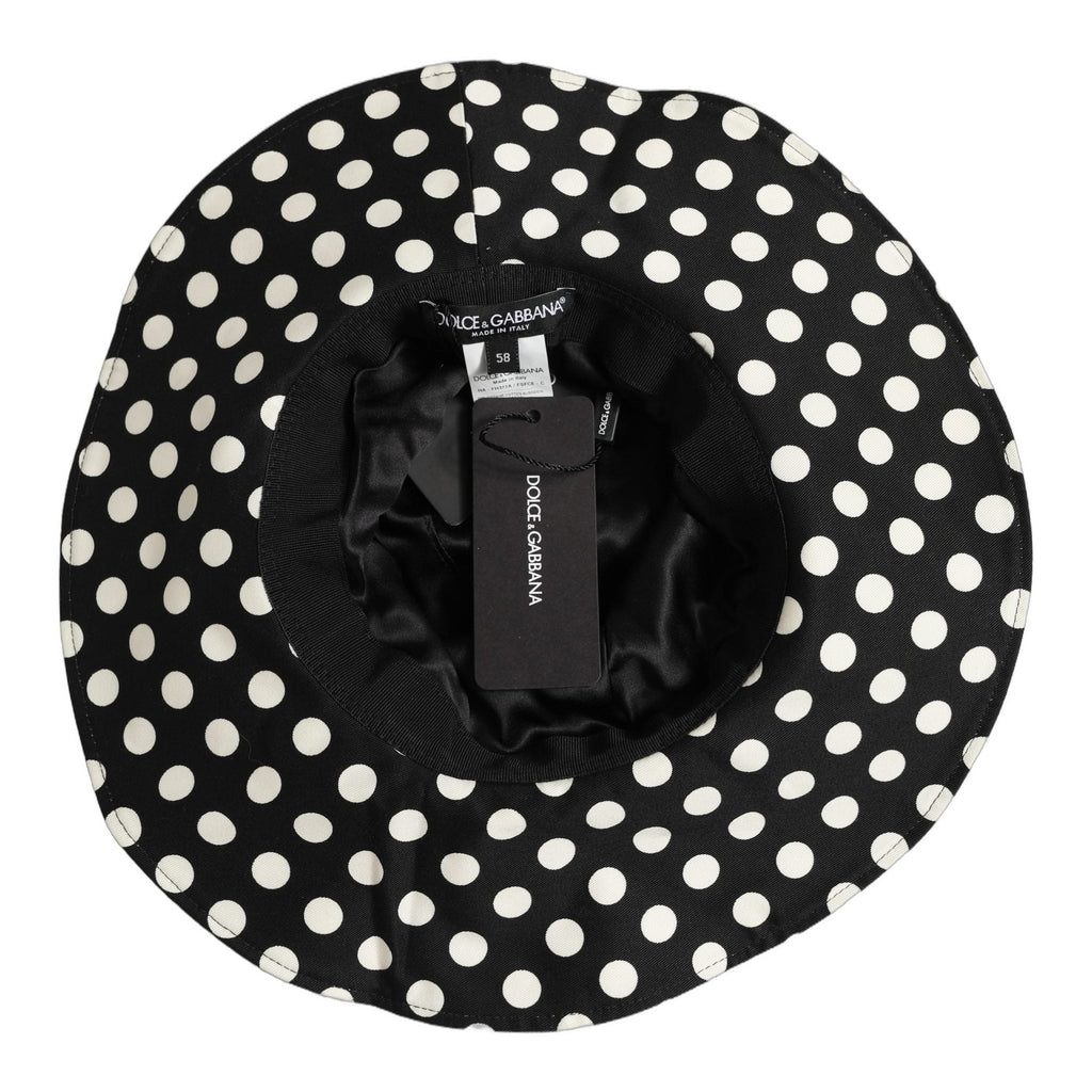 Dolce & Gabbana Black White Polka Dot Cotton Bucket Capello Hat Dolce & Gabbana