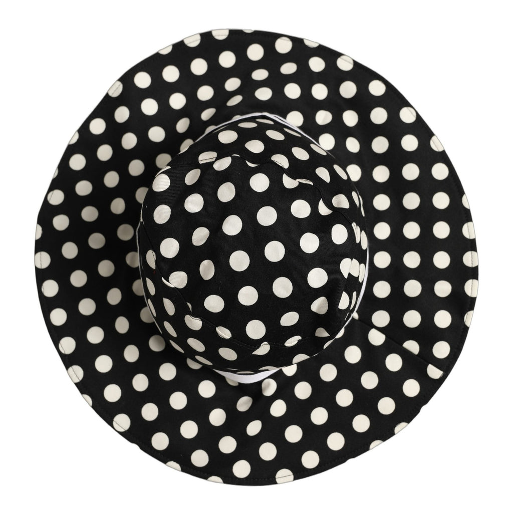 Dolce & Gabbana Black White Polka Dot Cotton Bucket Capello Hat Dolce & Gabbana