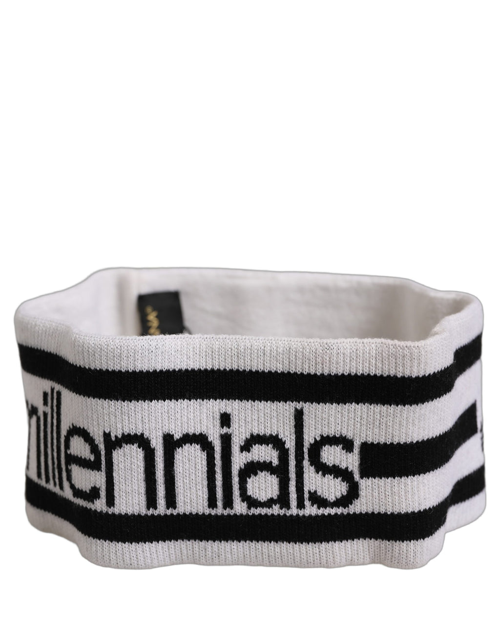 Dolce & Gabbana White Wool Knit #DGmillennials Head Band One Size Hat Dolce & Gabbana