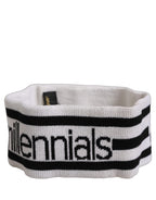 Dolce & Gabbana White Wool Knit #DGmillennials Head Band One Size Hat Dolce & Gabbana