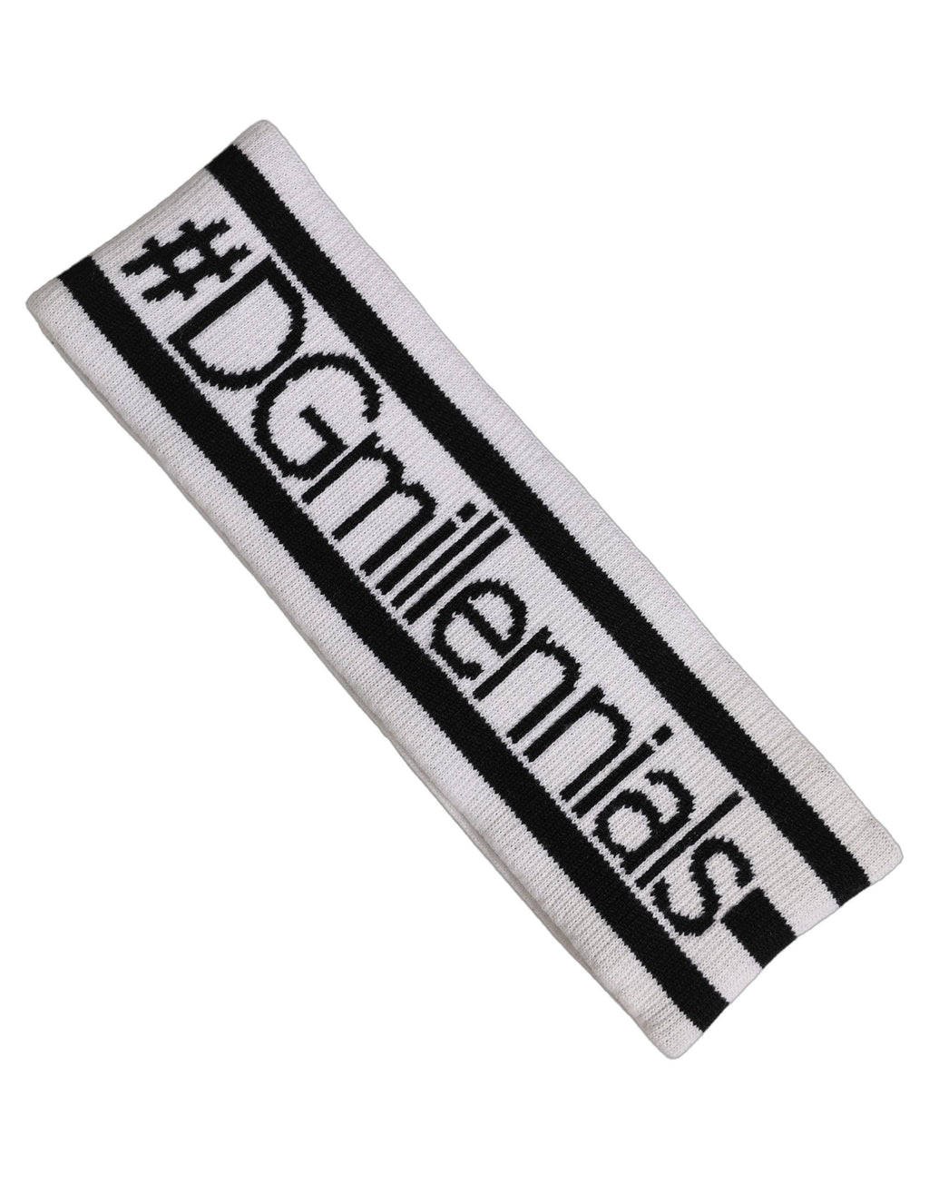 Dolce & Gabbana White Wool Knit #DGmillennials Head Band One Size Hat Dolce & Gabbana