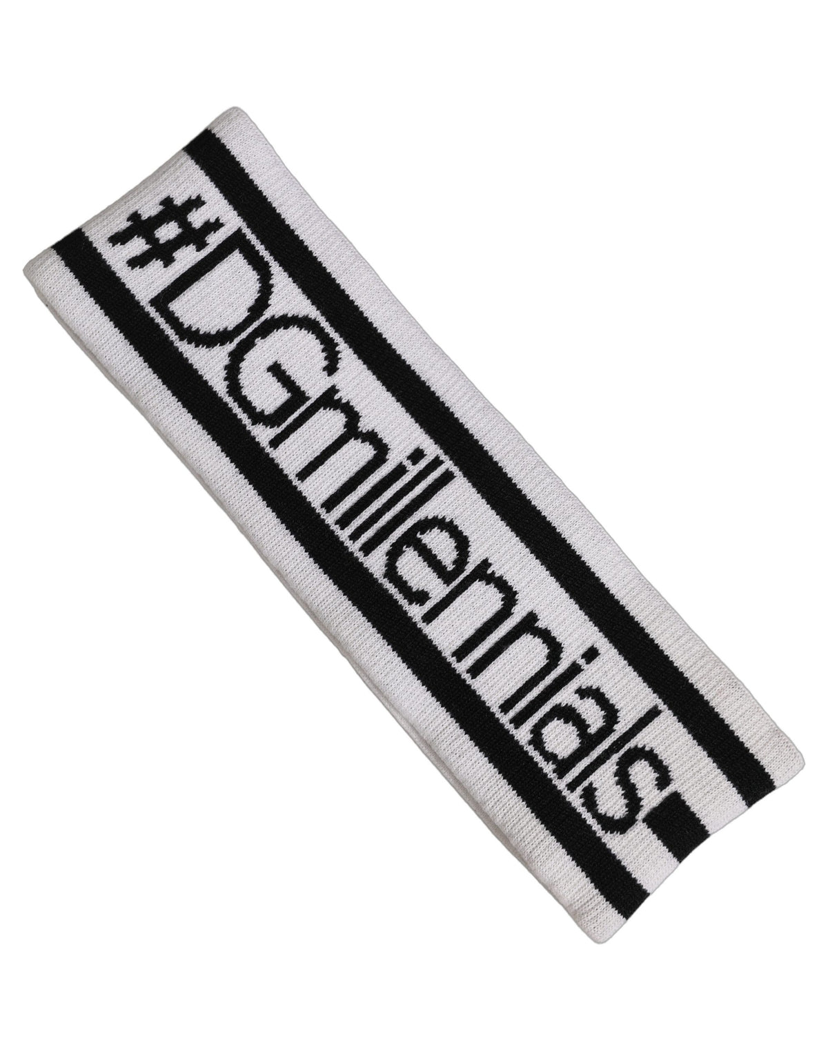 Dolce & Gabbana White Wool Knit #DGmillennials Head Band One Size Hat Dolce & Gabbana