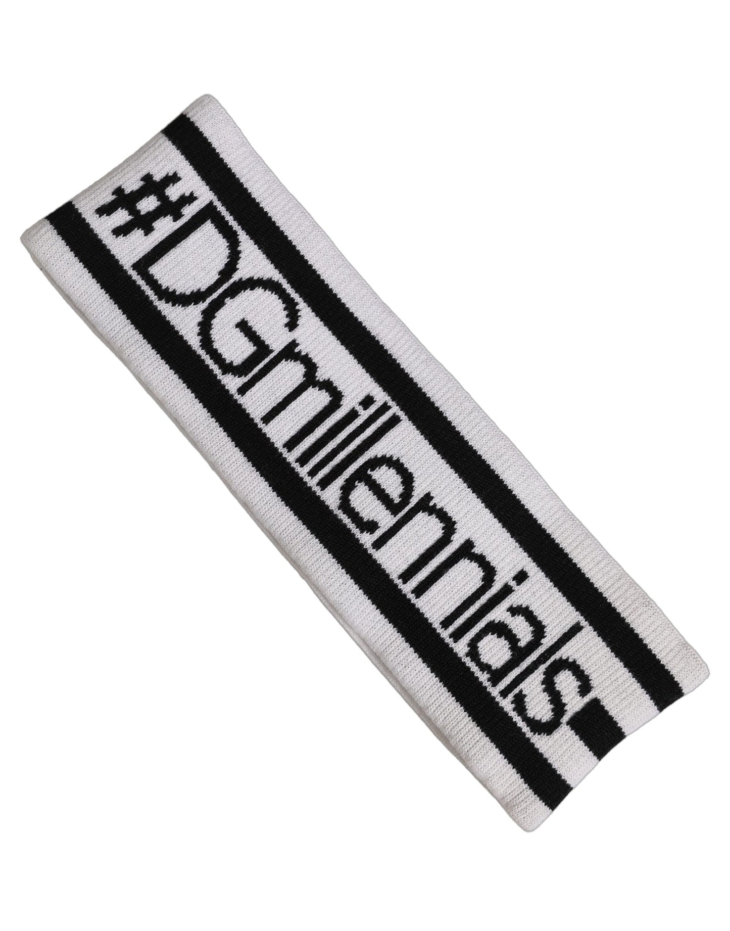 Dolce & Gabbana White Wool Knit #DGmillennials Head Band One Size Hat Dolce & Gabbana
