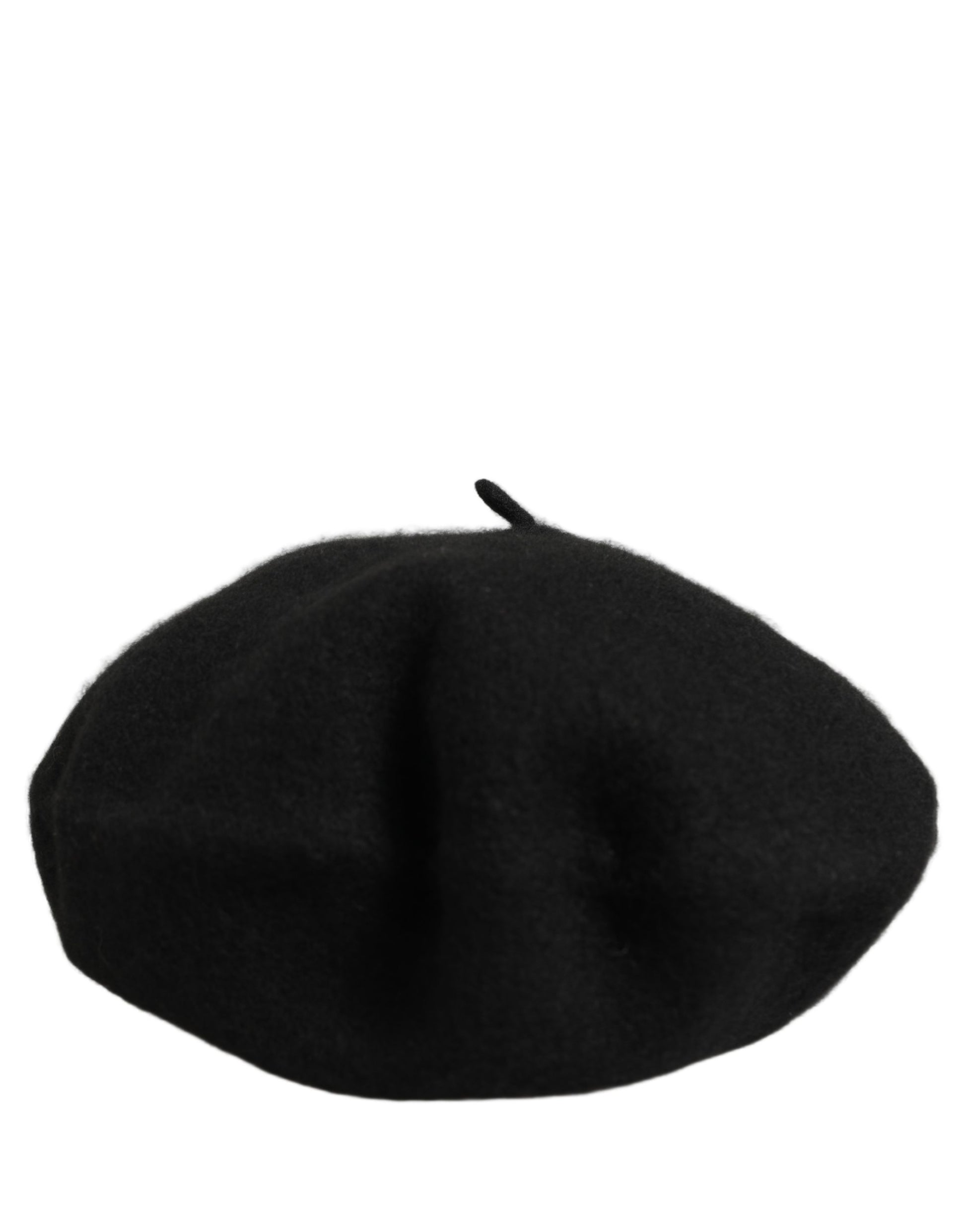 Dolce & Gabbana Black Wool French Style Beret Capello Hat Dolce & Gabbana