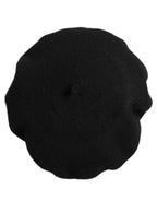 Dolce & Gabbana Black Wool French Style Beret Capello Hat Dolce & Gabbana