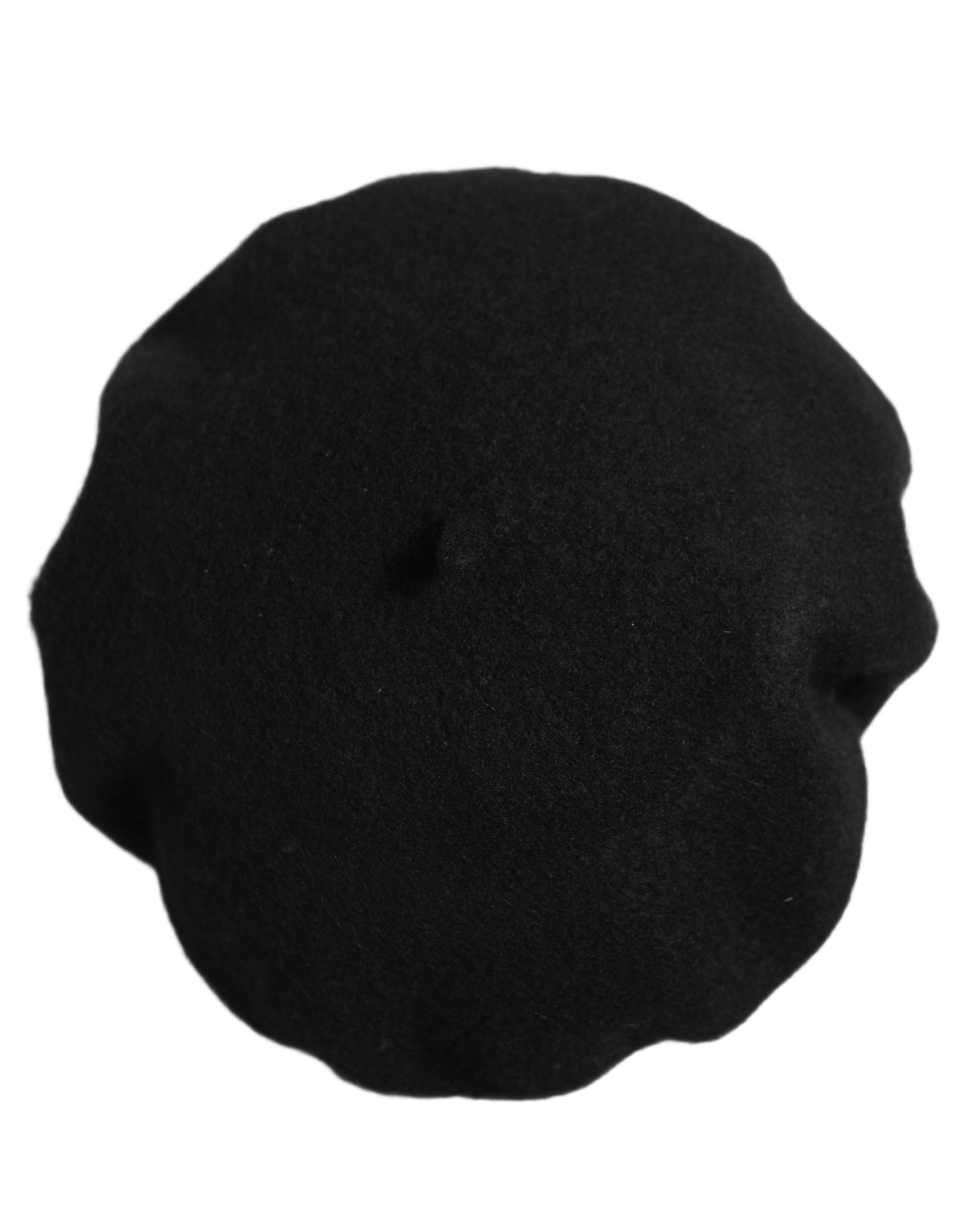 Dolce & Gabbana Black Wool French Style Beret Capello Hat Dolce & Gabbana