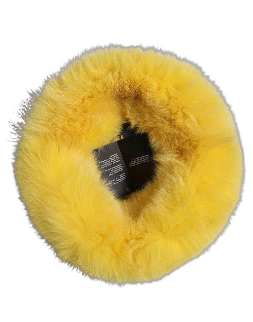 Dolce & Gabbana Yellow Fox Fur Womens Bucket Capello Hat Dolce & Gabbana