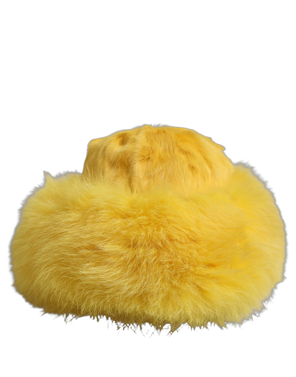 Dolce & Gabbana Yellow Fox Fur Womens Bucket Capello Hat Dolce & Gabbana