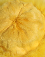 Dolce & Gabbana Yellow Fox Fur Womens Bucket Capello Hat Dolce & Gabbana