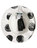 Dolce & Gabbana White Cotton Big Polka Dot Pattern Bucket Hat Dolce & Gabbana