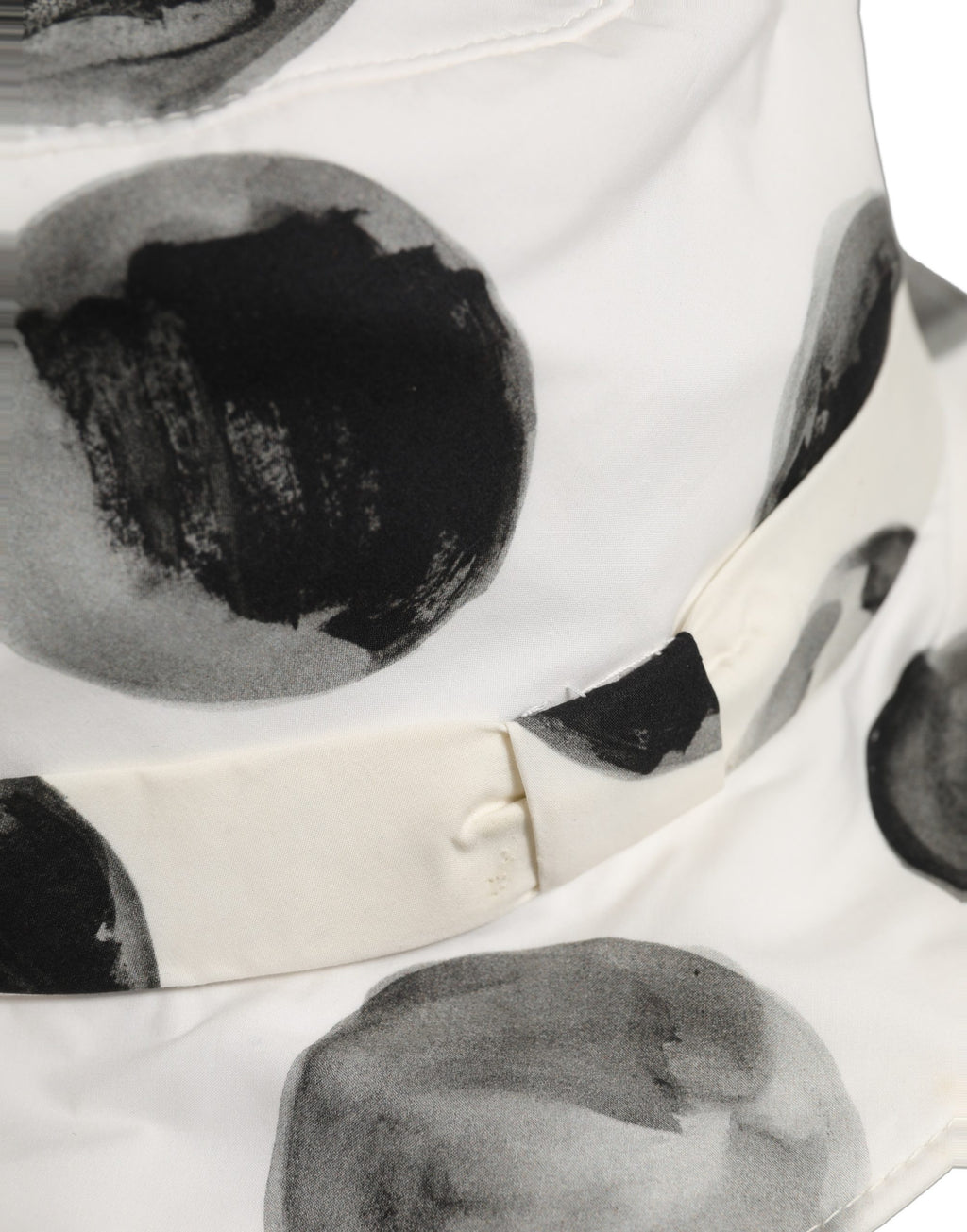 Dolce & Gabbana White Cotton Big Polka Dot Pattern Bucket Hat Dolce & Gabbana