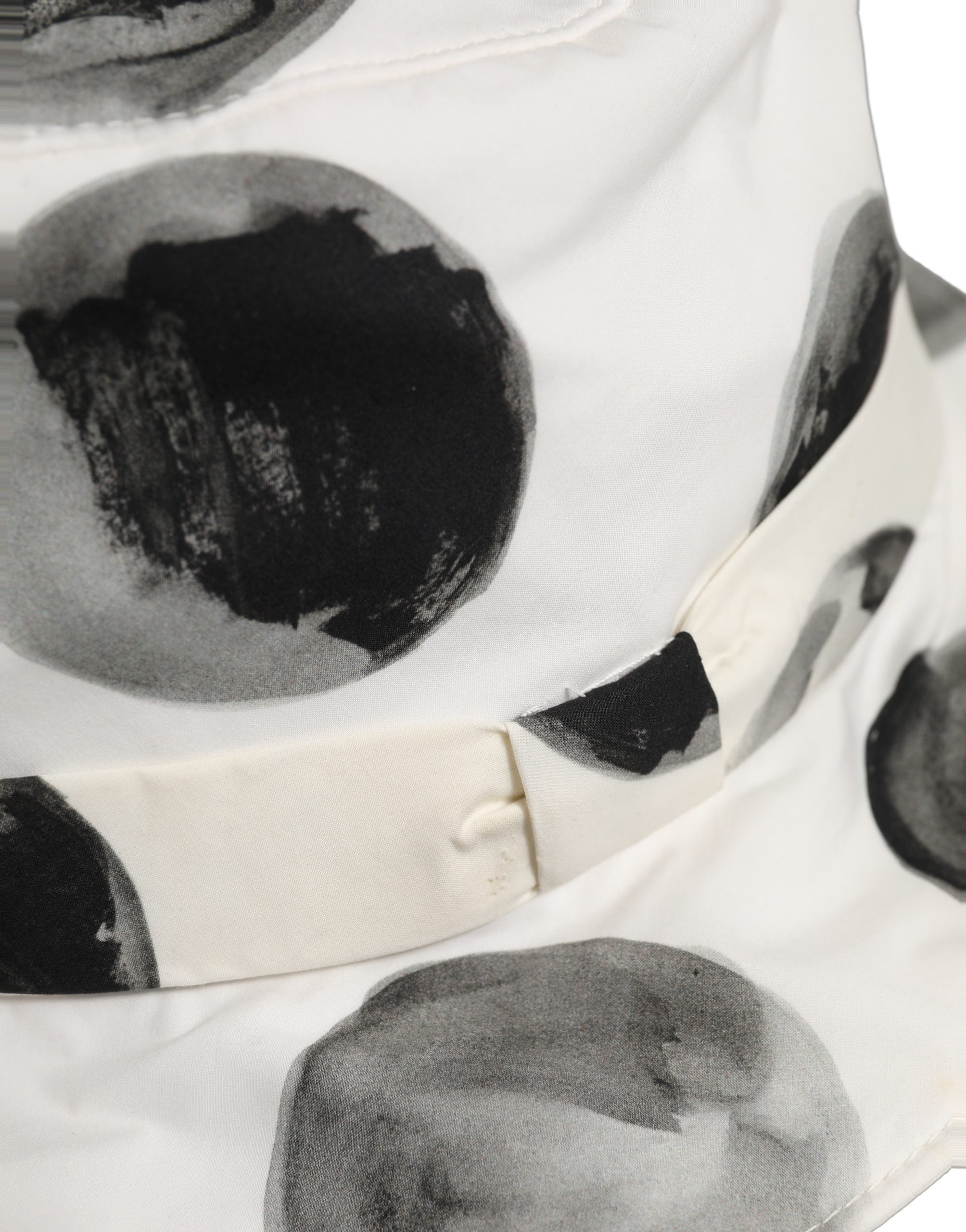 Dolce & Gabbana White Cotton Big Polka Dot Pattern Bucket Hat Dolce & Gabbana