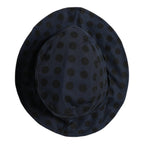 Dolce & Gabbana Blue Black Polka Dot Cotton Bucket Capello Hat Dolce & Gabbana