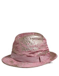 Pink metallic Jacquard pattern bucket hat by Dolce & Gabbana, featuring a stylish and luxurious design.