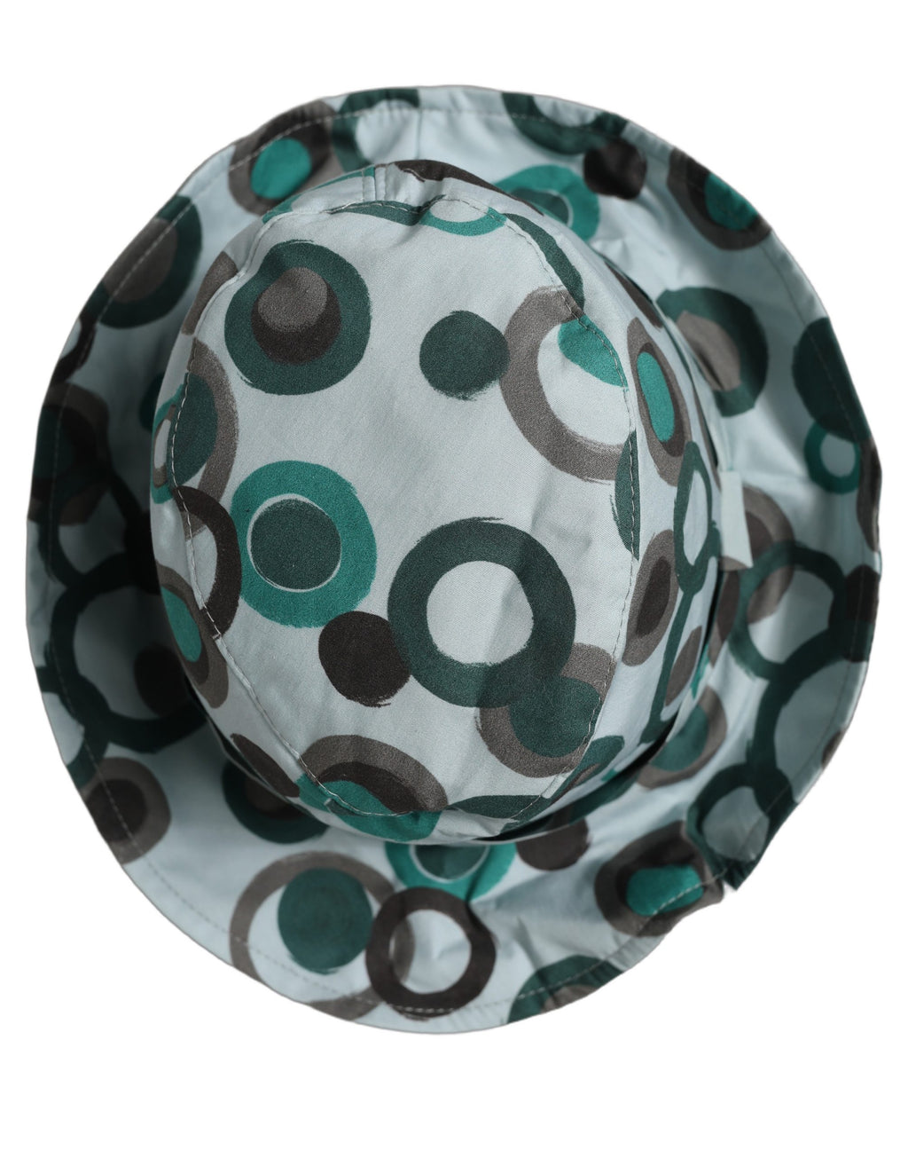 Dolce & Gabbana Teal Cotton Big Polka Dot Pattern Bucket Hat Dolce & Gabbana