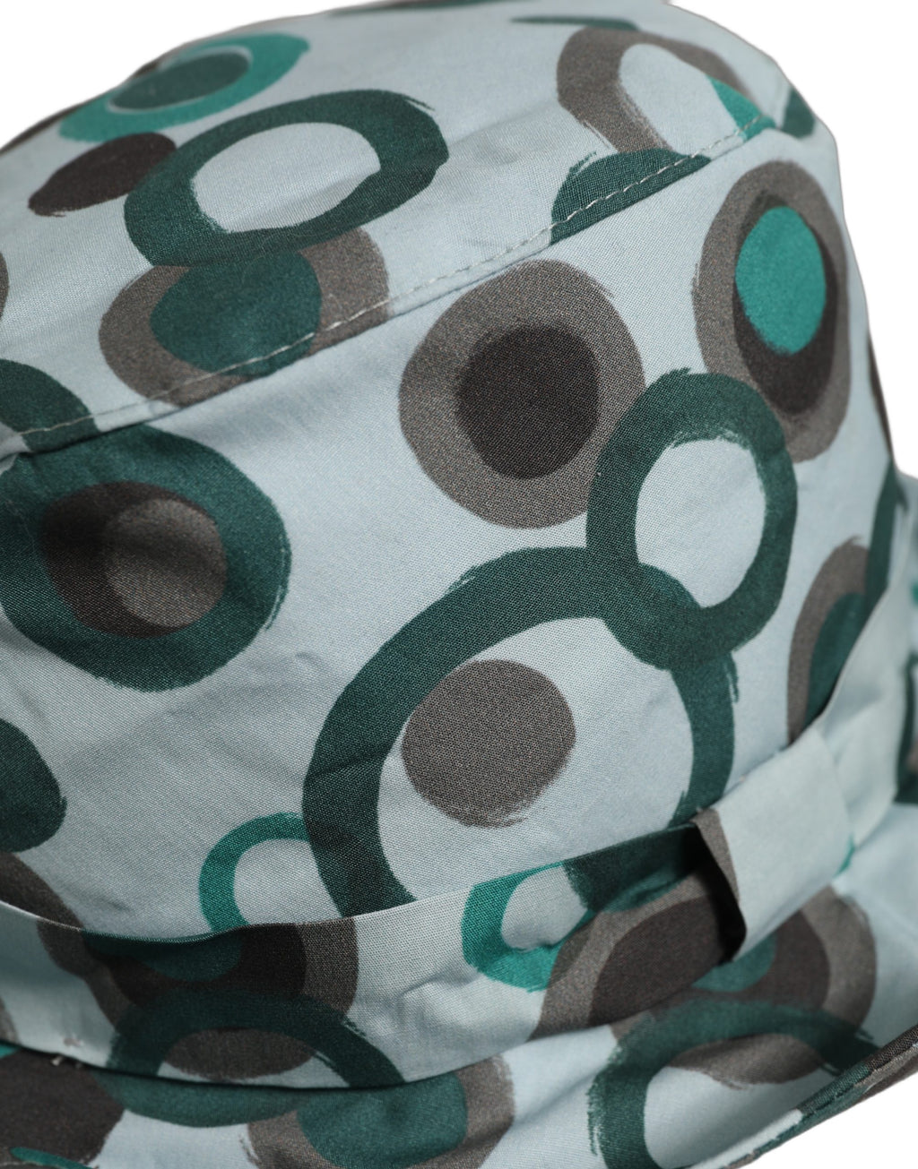 Dolce & Gabbana Teal Cotton Big Polka Dot Pattern Bucket Hat Dolce & Gabbana