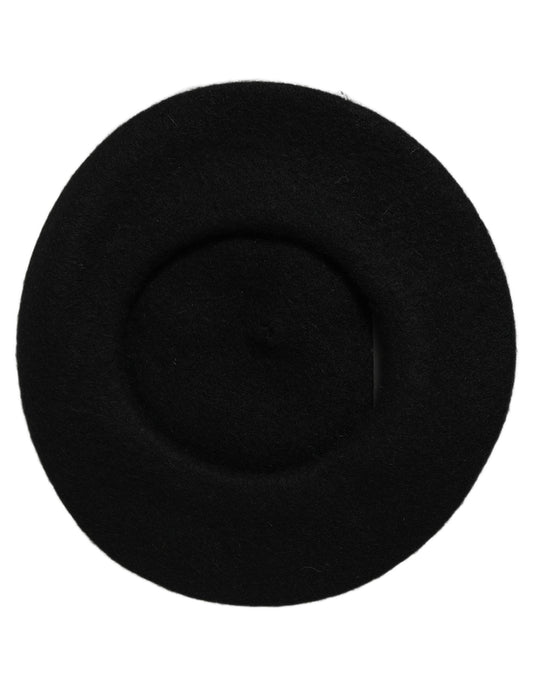 Dolce & Gabbana Black Wool French Style Beret Capello Hat Dolce & Gabbana