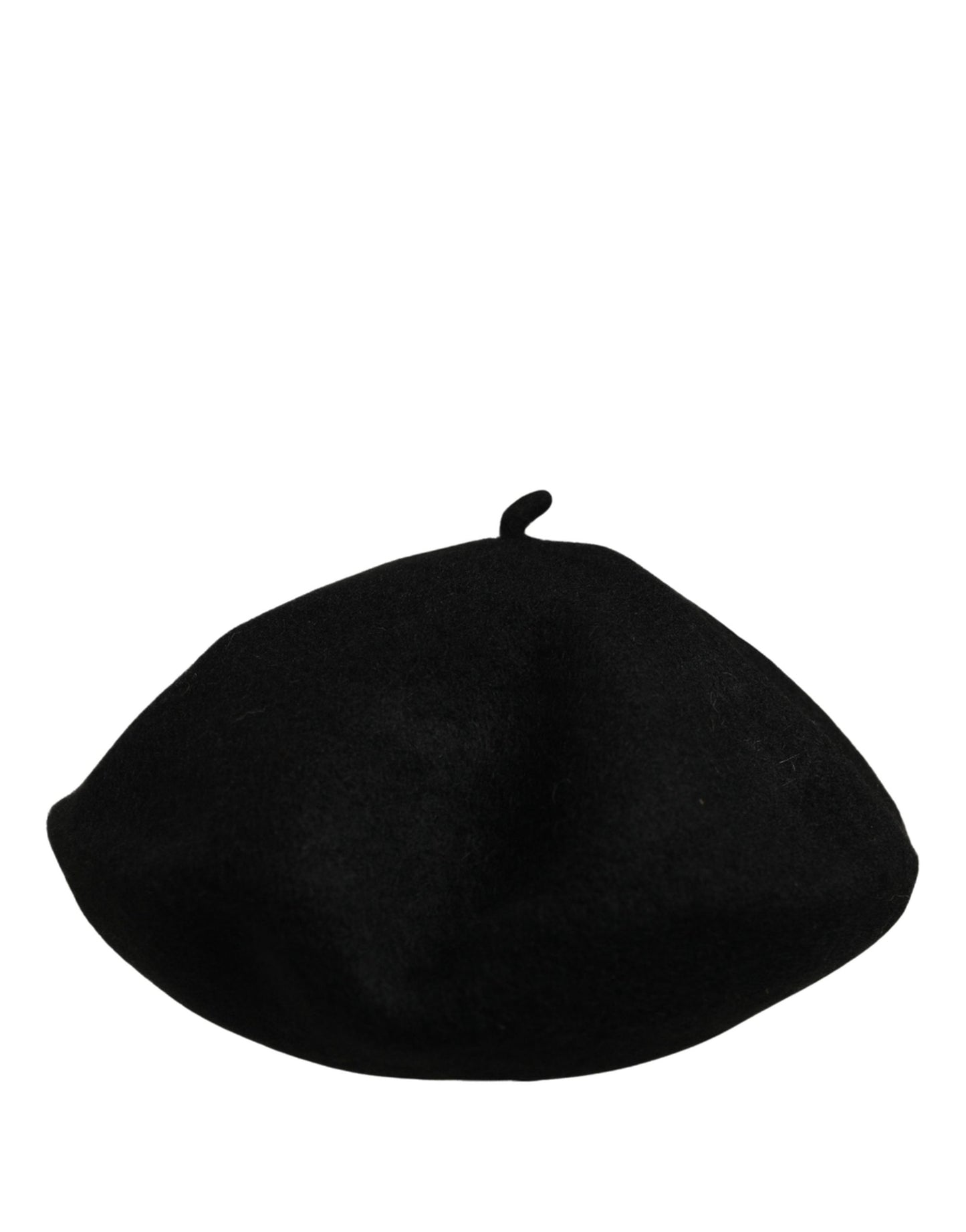 Dolce & Gabbana Black Wool French Style Beret Capello Hat Dolce & Gabbana