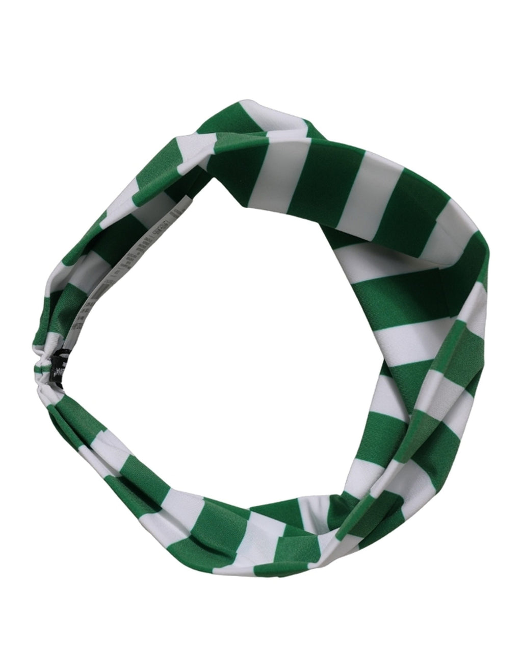 Dolce & Gabbana Green White Stripes Nylon Head Wrap One Size Headband Dolce & Gabbana