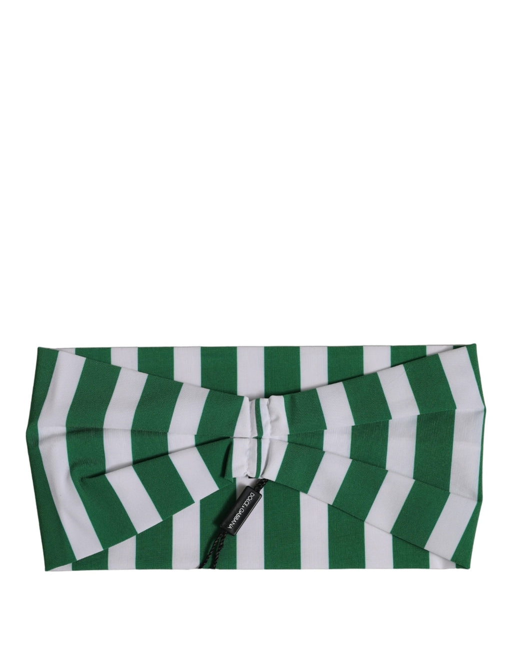 Dolce & Gabbana Green White Stripes Nylon Head Wrap One Size Headband Dolce & Gabbana