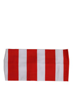 Dolce & Gabbana Red White Stripes Nylon Head Wrap One Size Headband Dolce & Gabbana