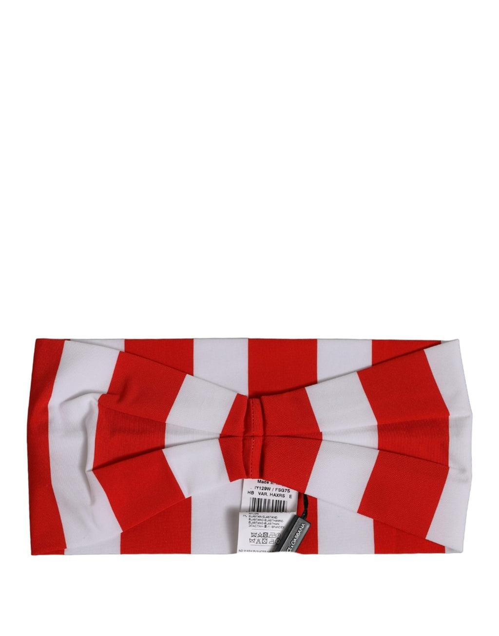 Dolce & Gabbana Red White Stripes Nylon Head Wrap One Size Headband Dolce & Gabbana