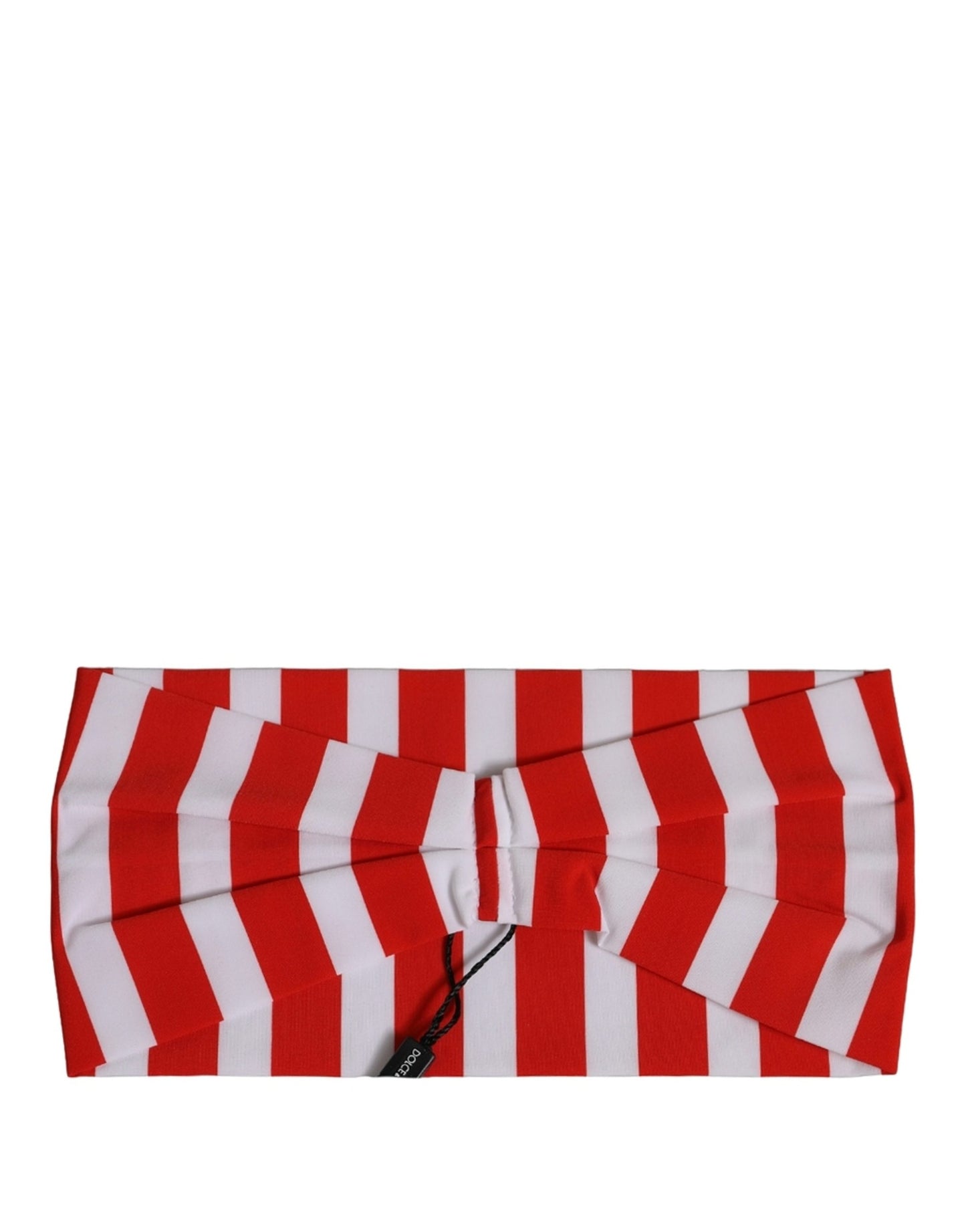 Dolce & Gabbana Red White Stripes Nylon Head Wrap One Size Headband Dolce & Gabbana