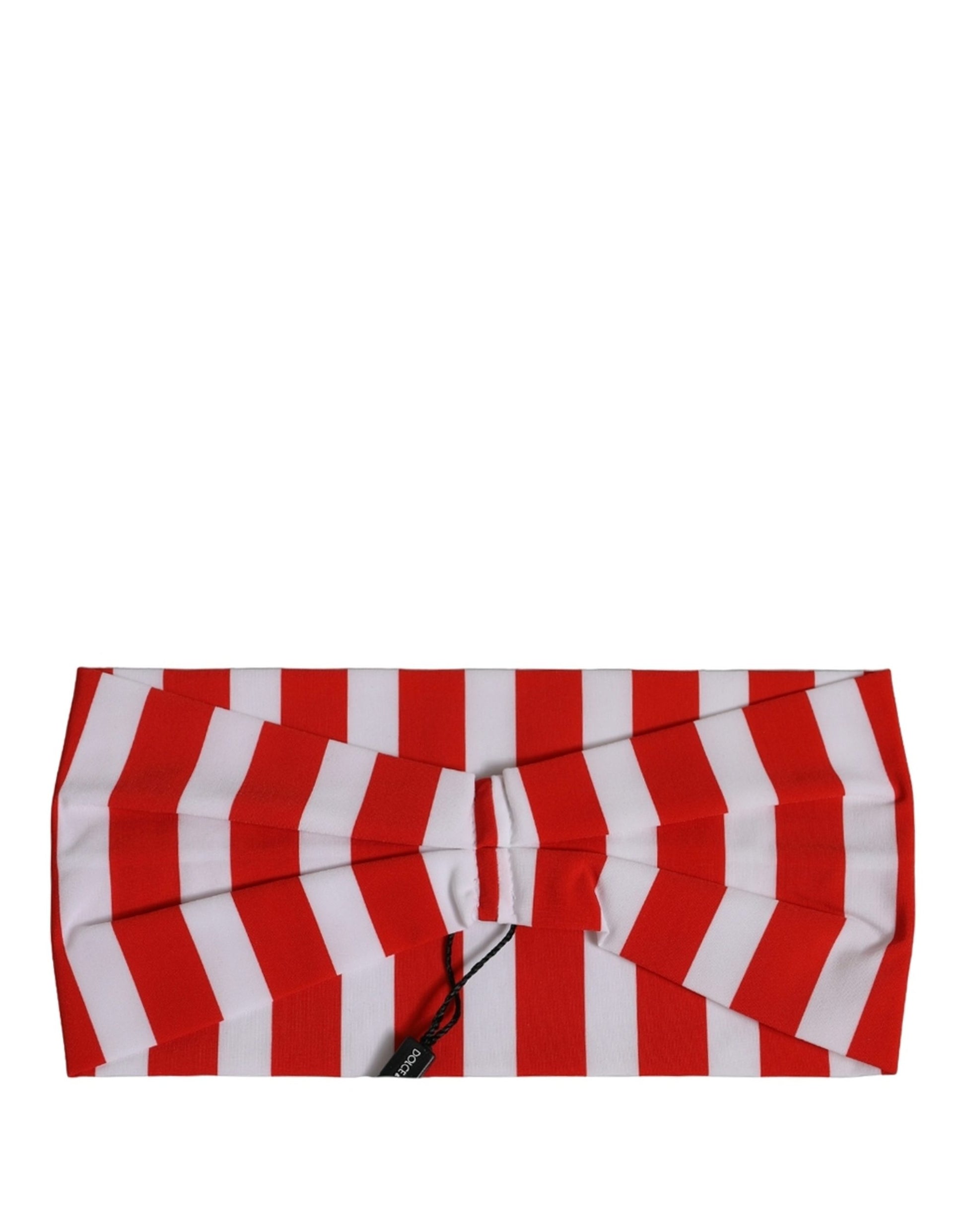 Dolce & Gabbana Red White Stripes Nylon Head Wrap One Size Headband Dolce & Gabbana