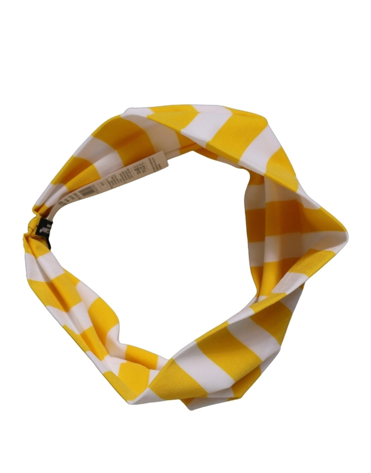 Dolce & Gabbana Yellow White Stripes Nylon Head Wrap One Size Headband Dolce & Gabbana