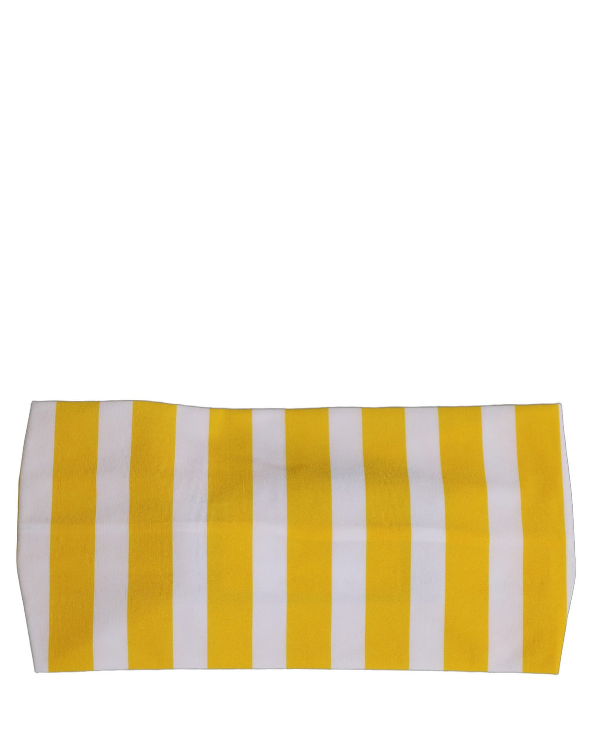 Dolce & Gabbana Yellow White Stripes Nylon Head Wrap One Size Headband Dolce & Gabbana