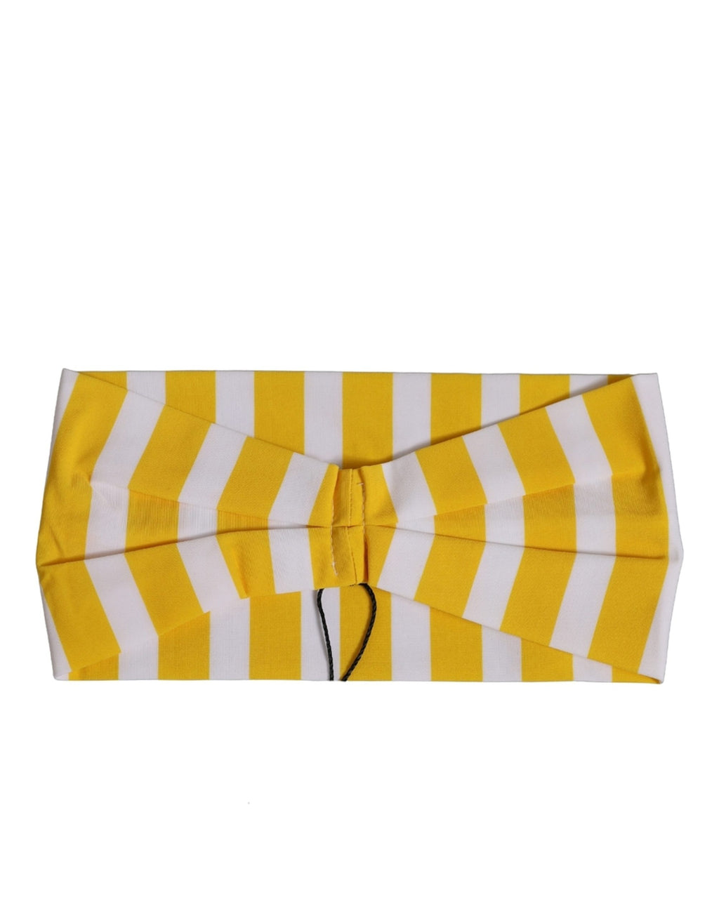 Dolce & Gabbana Yellow White Stripes Nylon Head Wrap One Size Headband Dolce & Gabbana