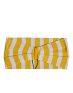 Dolce & Gabbana Yellow White Stripes Nylon Head Wrap One Size Headband Dolce & Gabbana