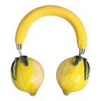 Dolce & Gabbana Yellow Vibrant Lemon Leather Headset Headphones Dolce & Gabbana