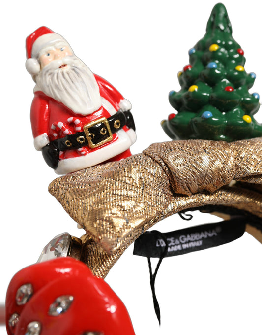 Dolce & Gabbana Multicolor Glittery Christmas Themed Headwear Headband Dolce & Gabbana