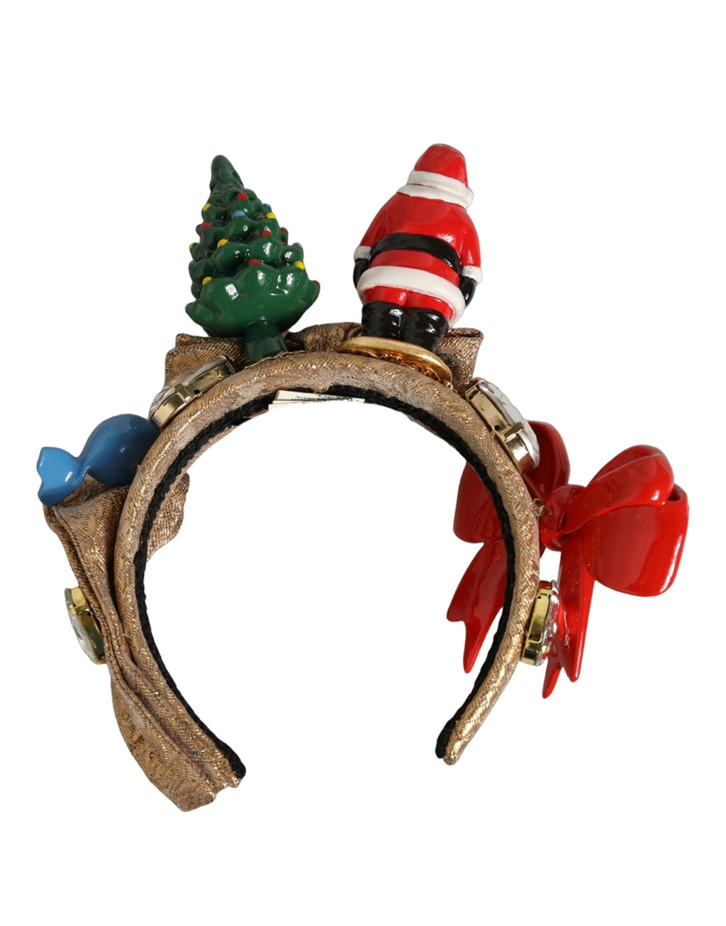 Dolce & Gabbana Multicolor Glittery Christmas Themed Headwear Headband Dolce & Gabbana