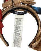 Dolce & Gabbana Multicolor Glittery Christmas Themed Headwear Headband Dolce & Gabbana