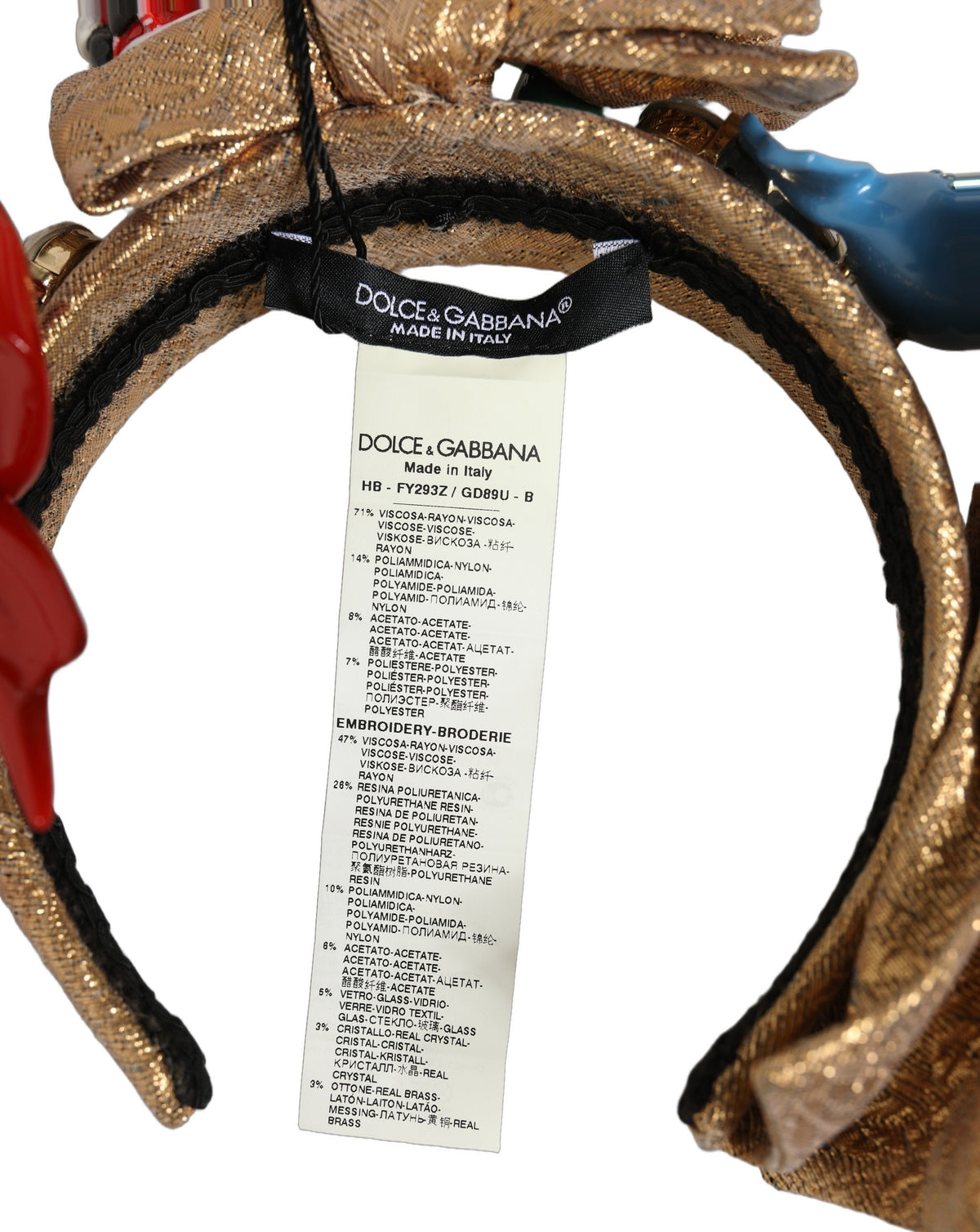 Dolce & Gabbana Multicolor Glittery Christmas Themed Headwear Headband Dolce & Gabbana