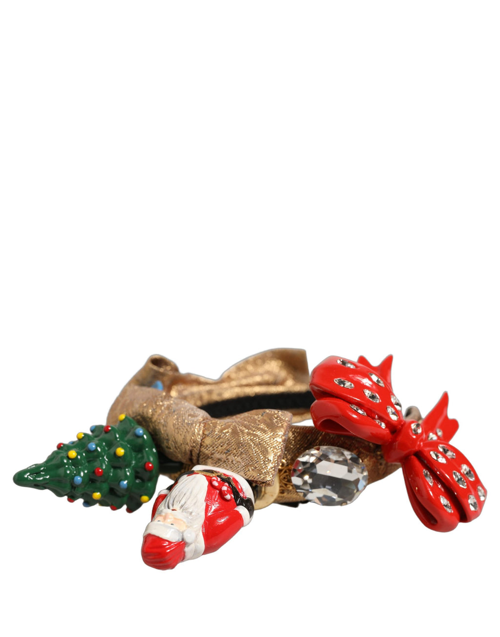 Dolce & Gabbana Multicolor Glittery Christmas Themed Headwear Headband Dolce & Gabbana