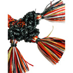 Dolce & Gabbana Raffia Leather Clasp Finder Chain Keyring Multicolor Dolce & Gabbana