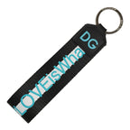 Dolce & Gabbana Multicolor Logo Polyester Brass Holder Keychain Keyring