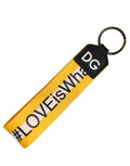 Dolce & Gabbana multicolor logo polyester brass keychain holder with branded design and colorful logo accents.